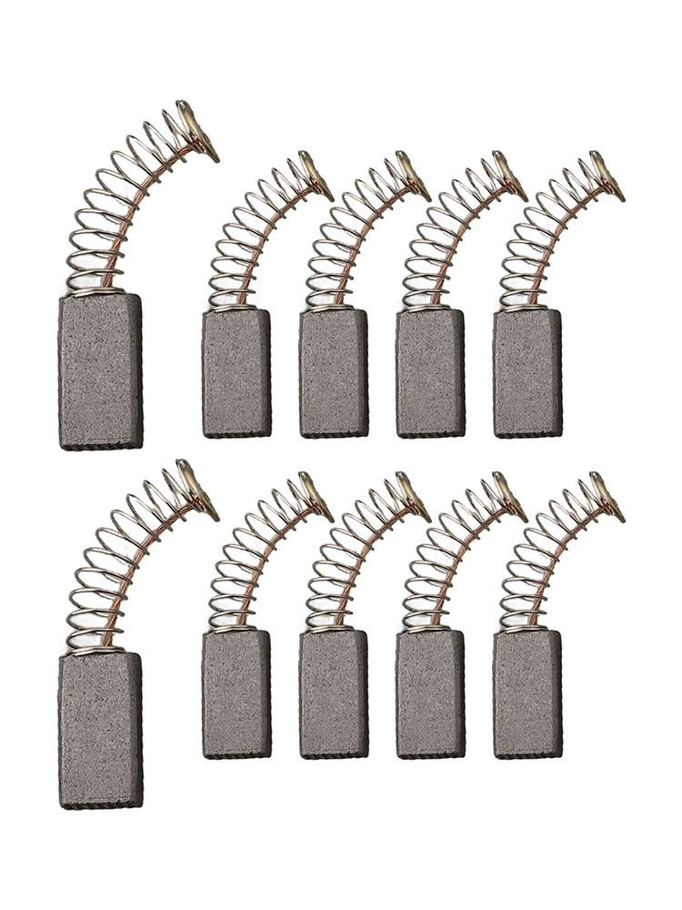 10pcs Carbon Brushes for Electric Motors - Black with Gold