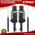 Front Struts w/ Springs & Rear Shock Absorbers for VW Jetta Golf Beetle (1998–2006)