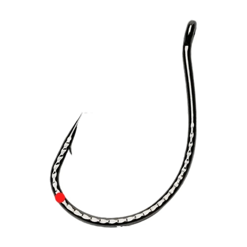 20-Pack Dragon Scale Fishing Hooks Flat Shank Enhanced Toughness