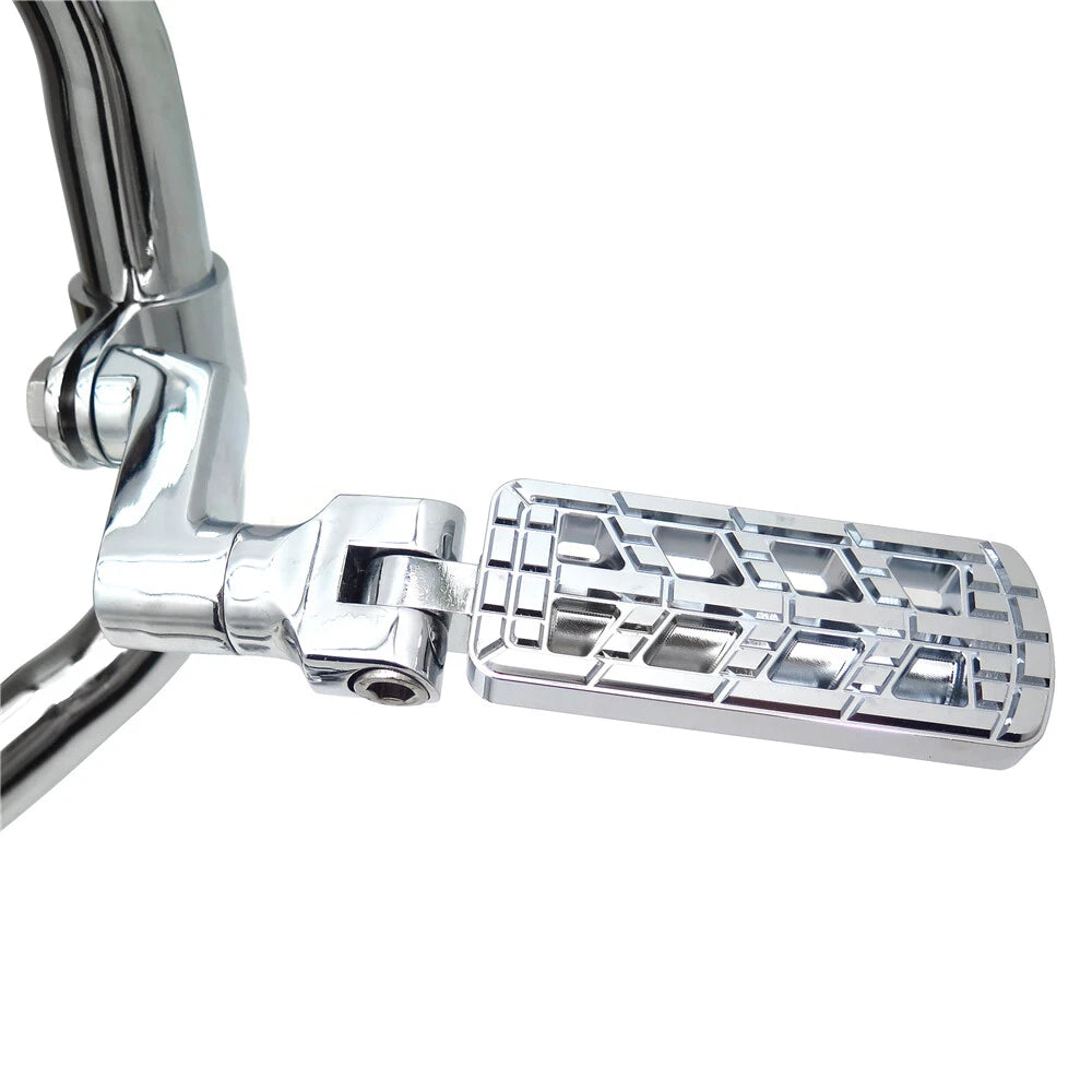 Chrome Dominator CNC FootPeg for Harley Softail (1.25" Clamp, 32mm)
