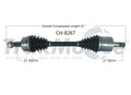 CV Axle Shaft for Dodge Dart L4 Autom Trans (2013–2016) CH-8267