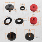 8x Silicone Body Mount Bushings Kit for Ford Super Duty F250 (2008–2016)