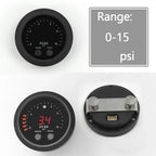 12V 52mm Ultra-thin Electronic Fuel Pressure Meter w/ Sensor for Car