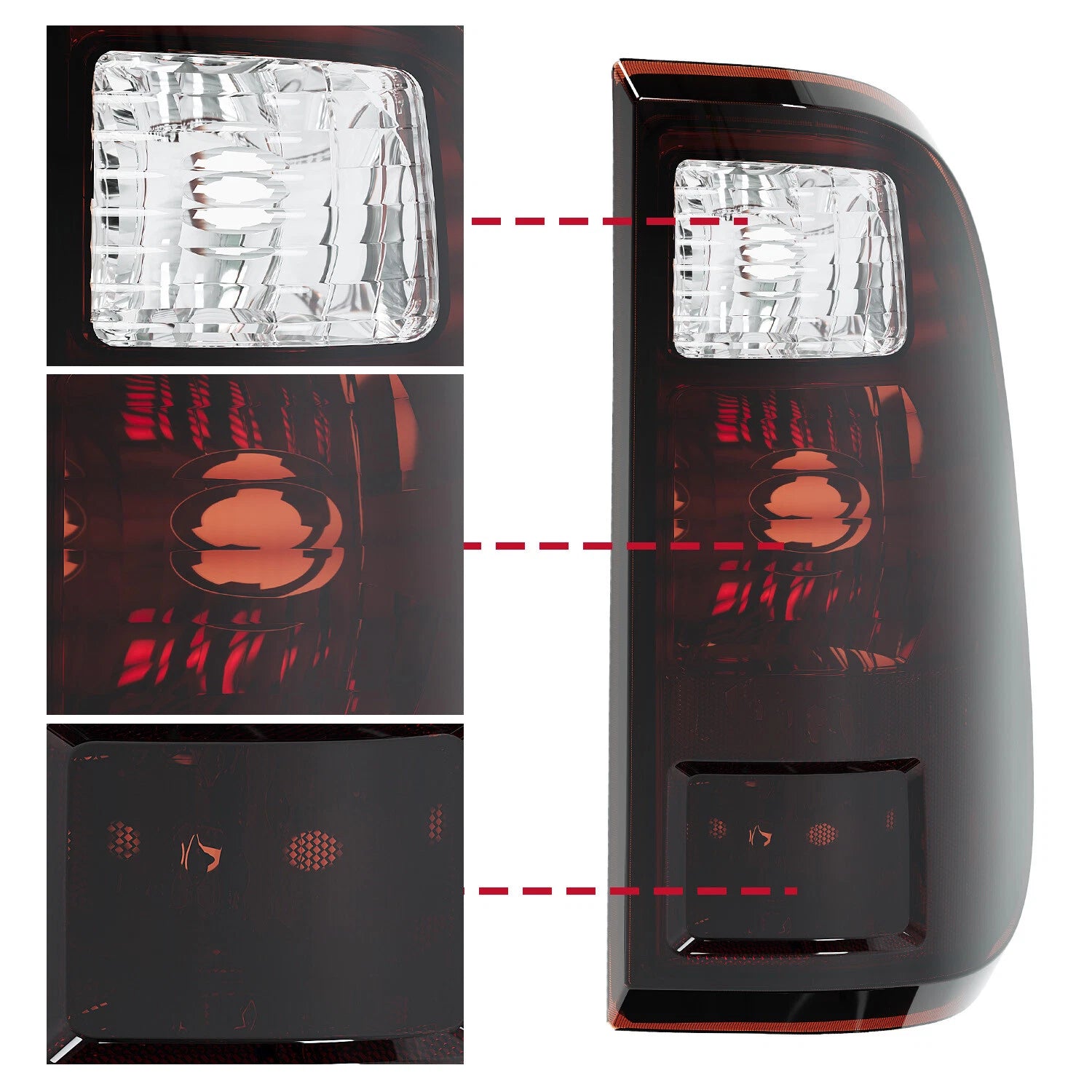 2X Smoked Tail Lights for Ford F-250 F-350 F-450 F-550 Super Duty (2008–2016)