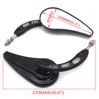 Black Side Mirrors for Harley Softail Slim Fat Boy Heritage (2014–2023)
