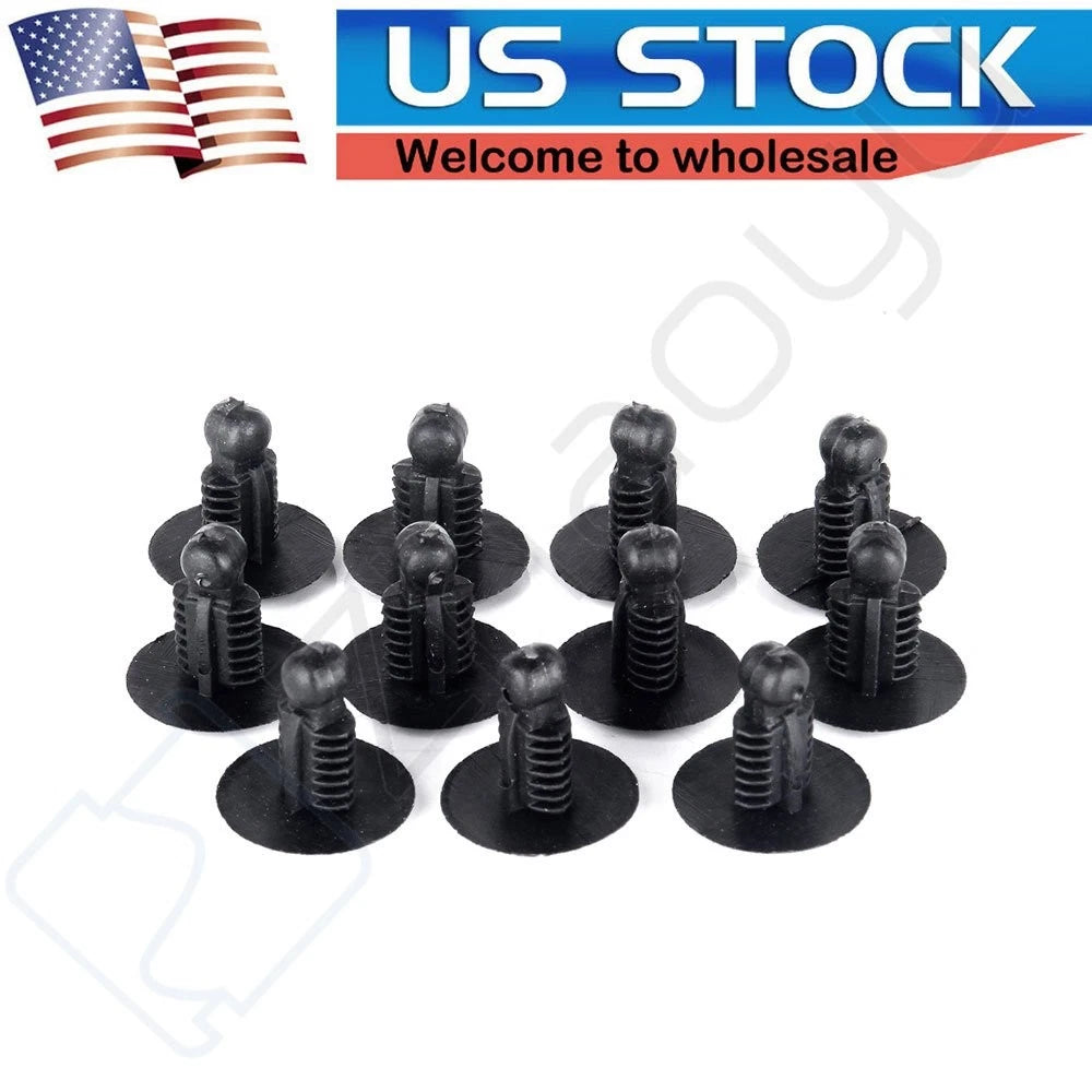 30Pcs 9mm×7.3mm Bumper Clips Rivets Fasteners for Auto Car