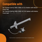 Front Left Electric Power Window Regulator for Toyota Camry (1992–1996)