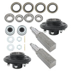Set of 2 Trailer Hub Kits with Square Spindles for 8-Lug Trailers