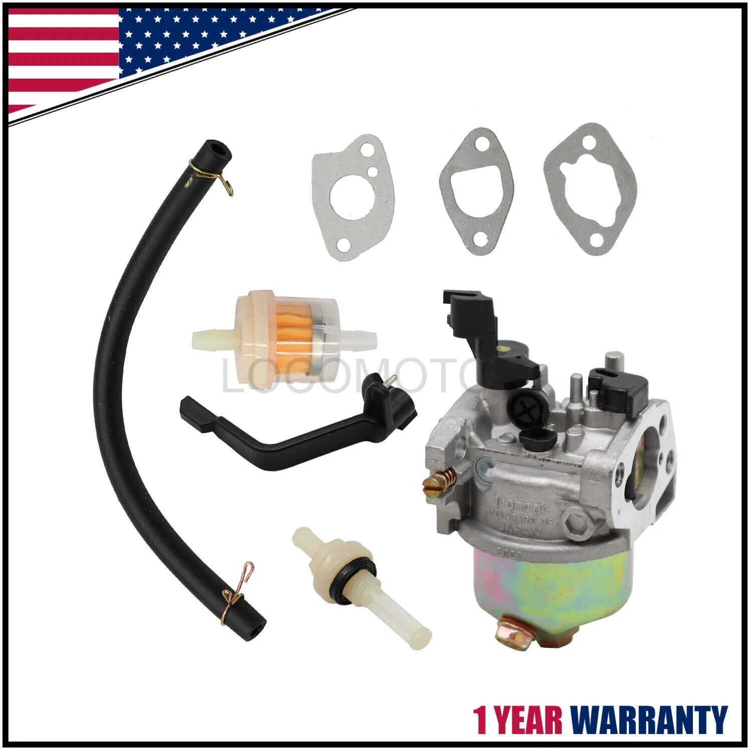 Carburetor for Huayi Craftsman 208CC Tiller (247.299341, 247.299320, 170-VOA, 170-V)