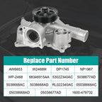 Water Pump for Dodge Charger Challenger Durango Jeep Chrysler 300 (2011-2024)