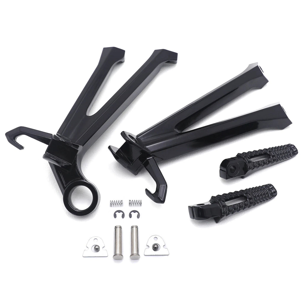 Black Rear Passenger Foot Pegs Footrest Bracket for Suzuki GSX-R 600 750 (2011–2023)