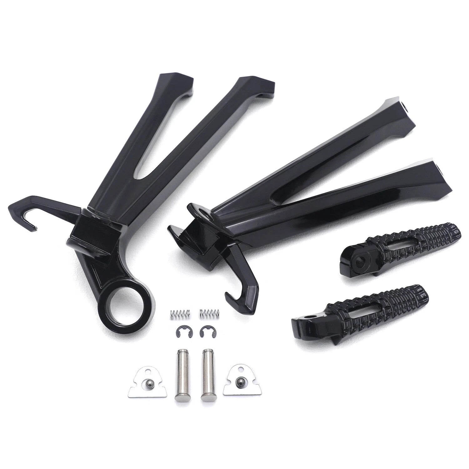 Black Rear Passenger Foot Pegs Footrest Bracket for Suzuki GSX-R 600 750 (2011–2023)
