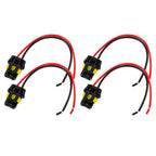 2 x 9012 HIR2 Headlight Bulb Plug Connector Harness for Audi A6 (2012-2018)
