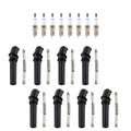 Set of 8 Bosch Double Platinum Spark Plugs & NGK Coil Boots for Aviator E-150 V8