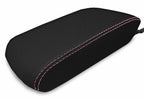 Console Lid Armrest Cover for Toyota 4Runner (2010–2019) Carbon Fiber Pink Stitch
