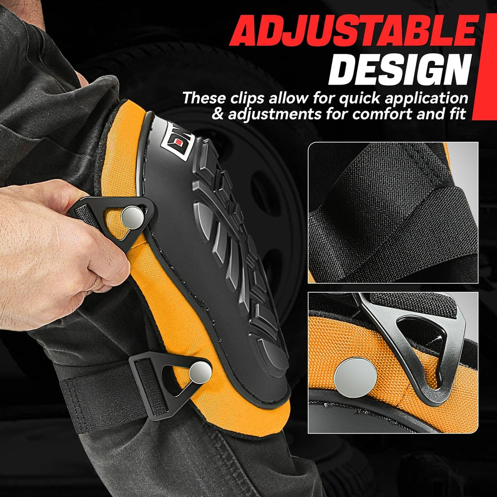 Pair Knee Pads for Hard Shell Protection (Orange)