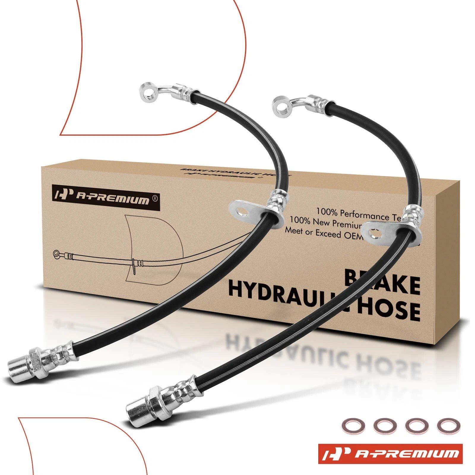 2X Rear Brake Hydraulic Hose for Subaru BRZ (2013–2016)