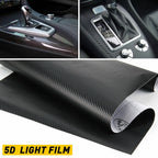 5D Glossy Fiber Carbon Vinyl Film Interior Wrap for EV