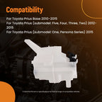 Washer Fluid Reservoir with Pump for Toyota Prius (2010–2015)
