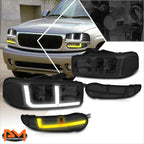 LED DRL Headlights for GMC Sierra/Yukon 1500 Denali (2002–2006) Smoked/Clear