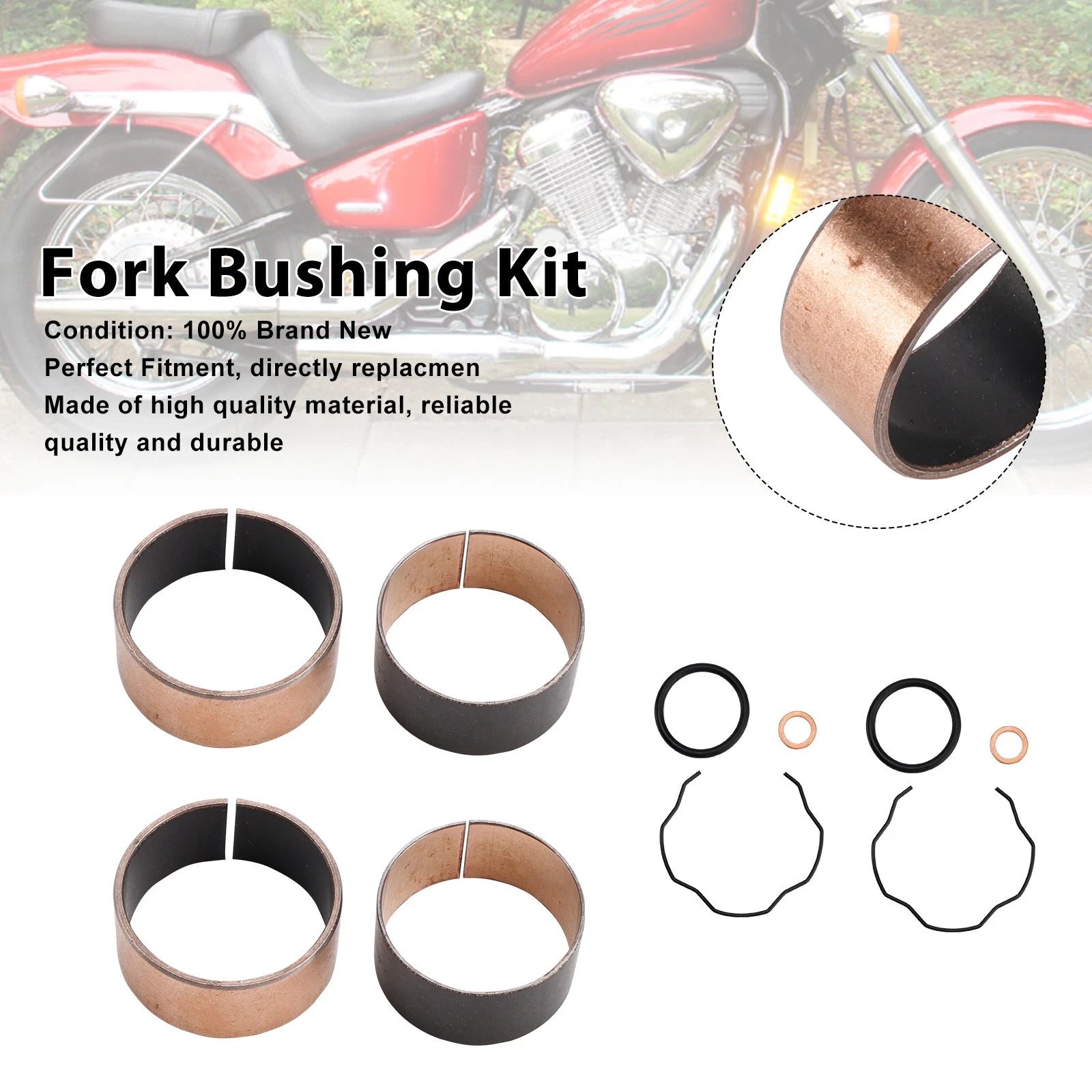 Fork Bushing Kit for Honda Shadow VLX 600 VT600C (1988–2007)
