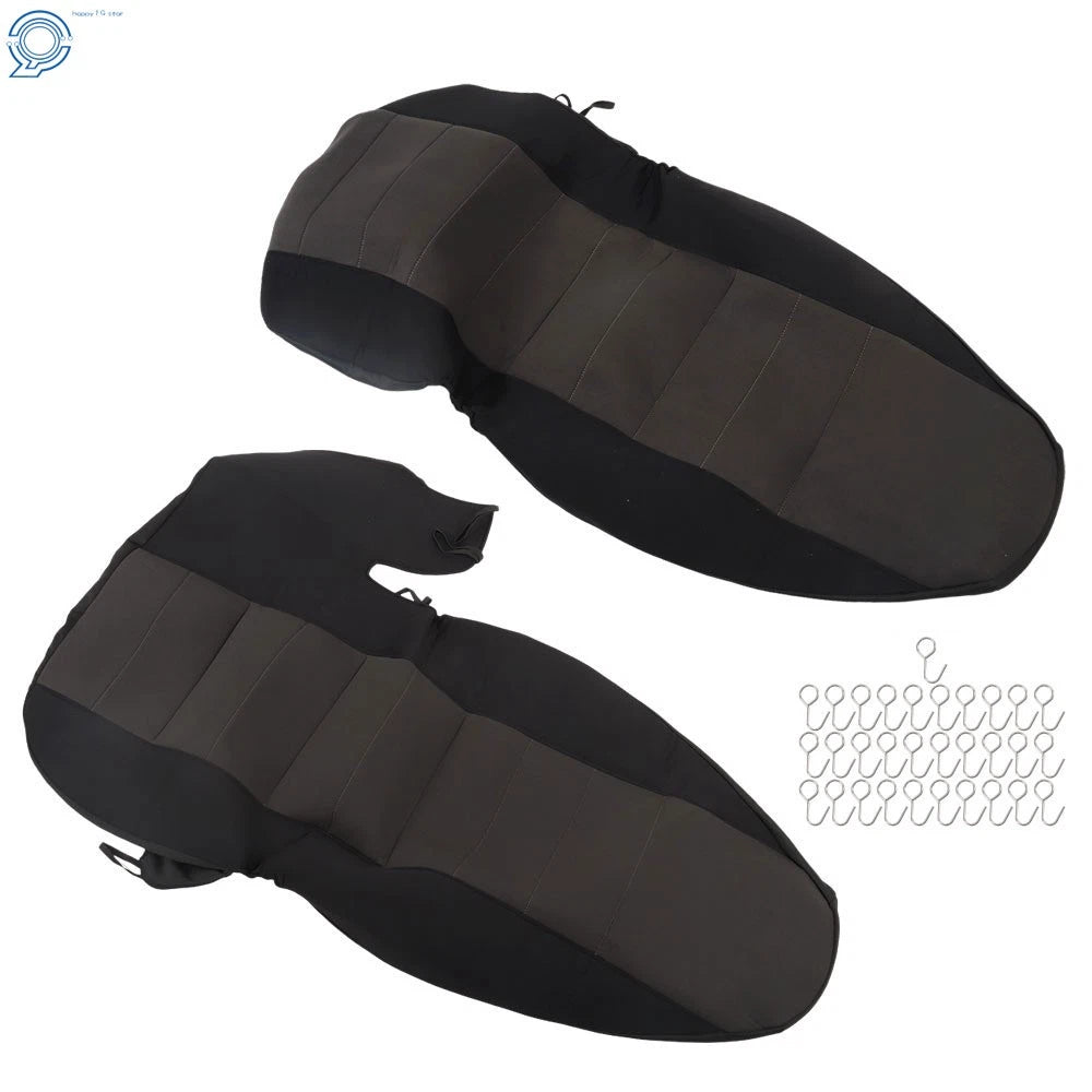 Set of 2 High Back Car Seat Covers for Ford Ranger (1998–2003) Black/Charcoal
