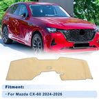Dash Cover for Mazda CX-60 (2024–2026) Without HUD, Flannel Beige, Set of 1