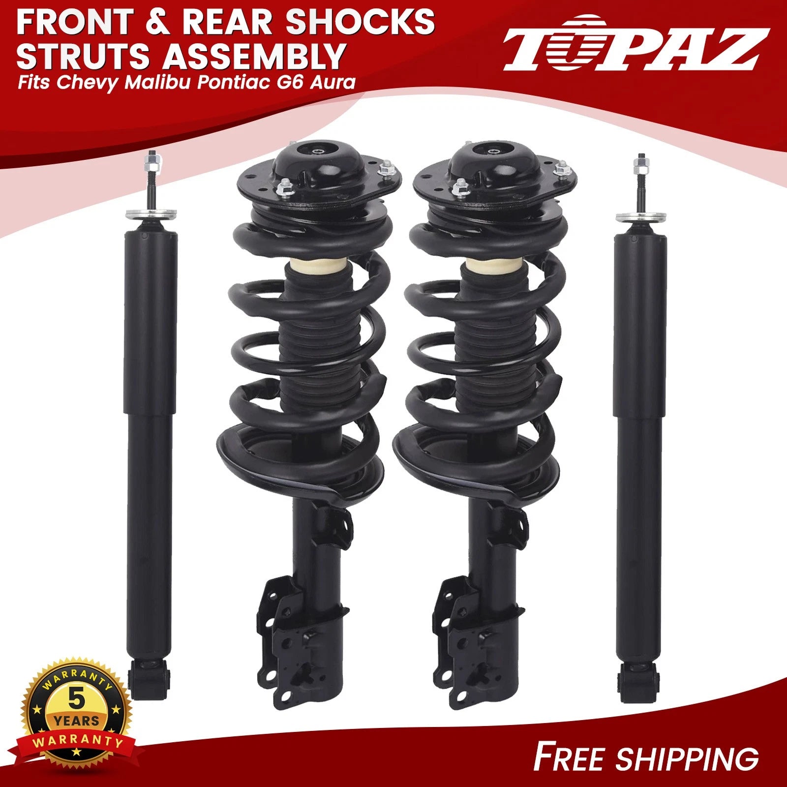 Shock Strut Assembly for Chevy Malibu Pontiac G6 Aura (2004–2012)