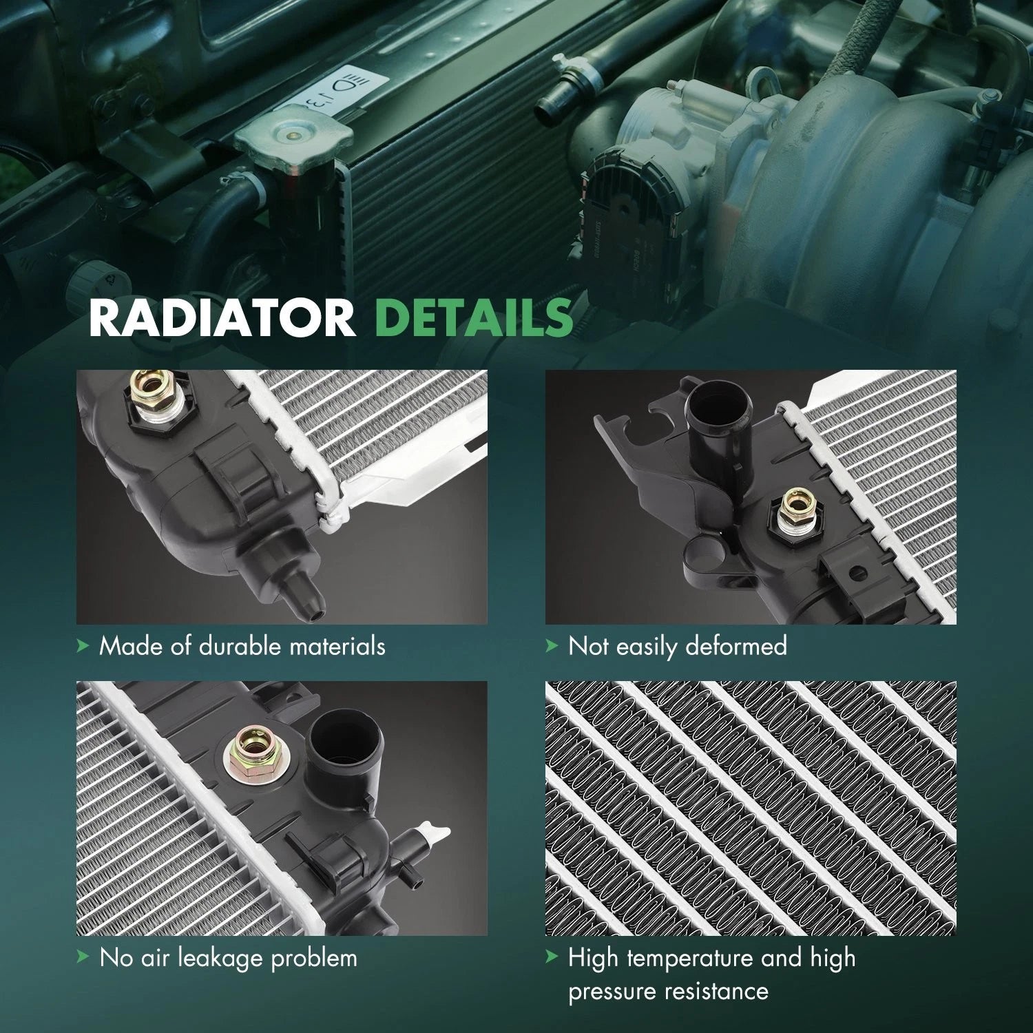 Radiator for GMC Yukon, Chevrolet Silverado 1500, 2500 (2014–2018)