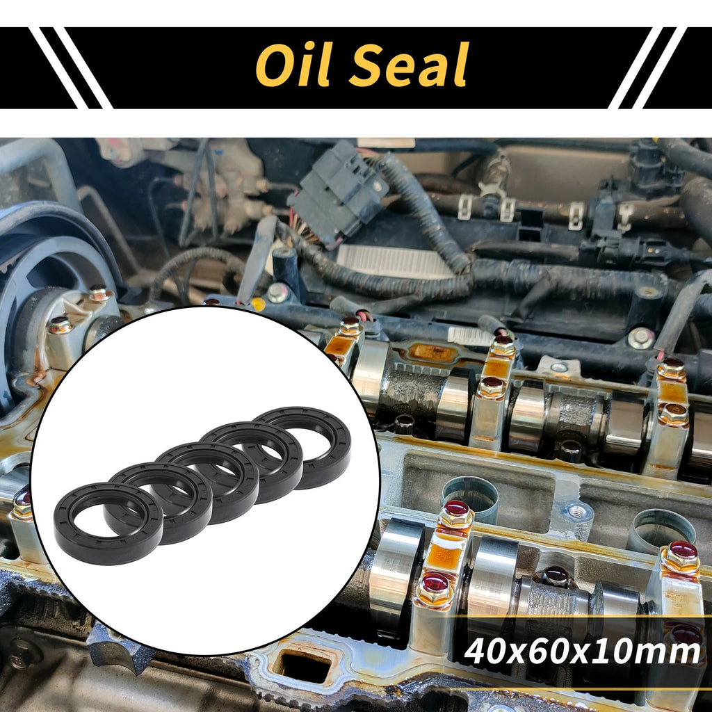 Set of 5 Oil Seal Ring for Rotary Shaft 40x60x12mm NBR Rubber