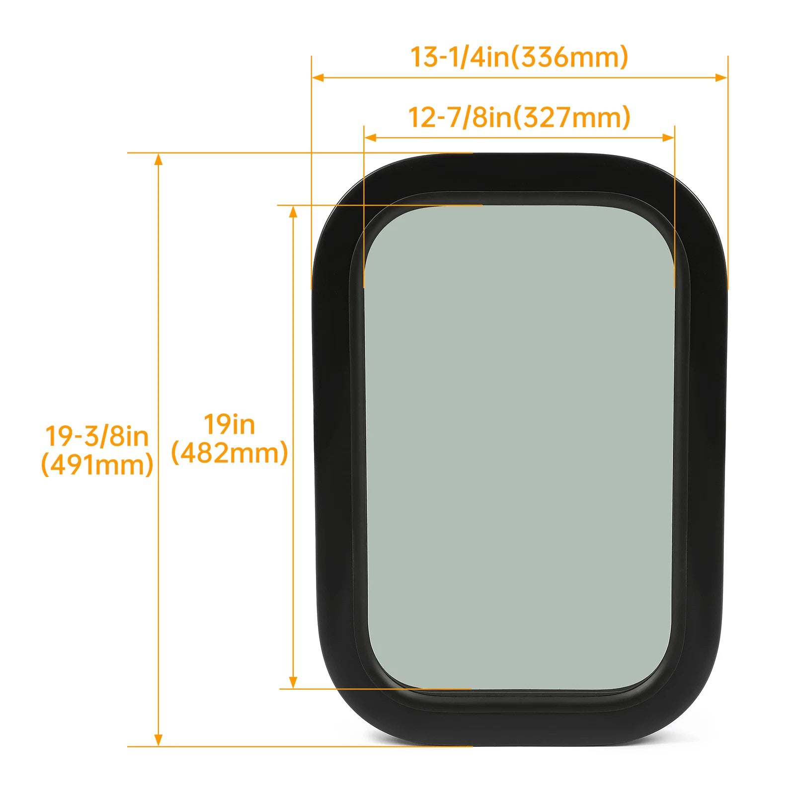 Vertical RV Window for Cargo Trailer (12" x 18" x 1.5") Tinted Glass