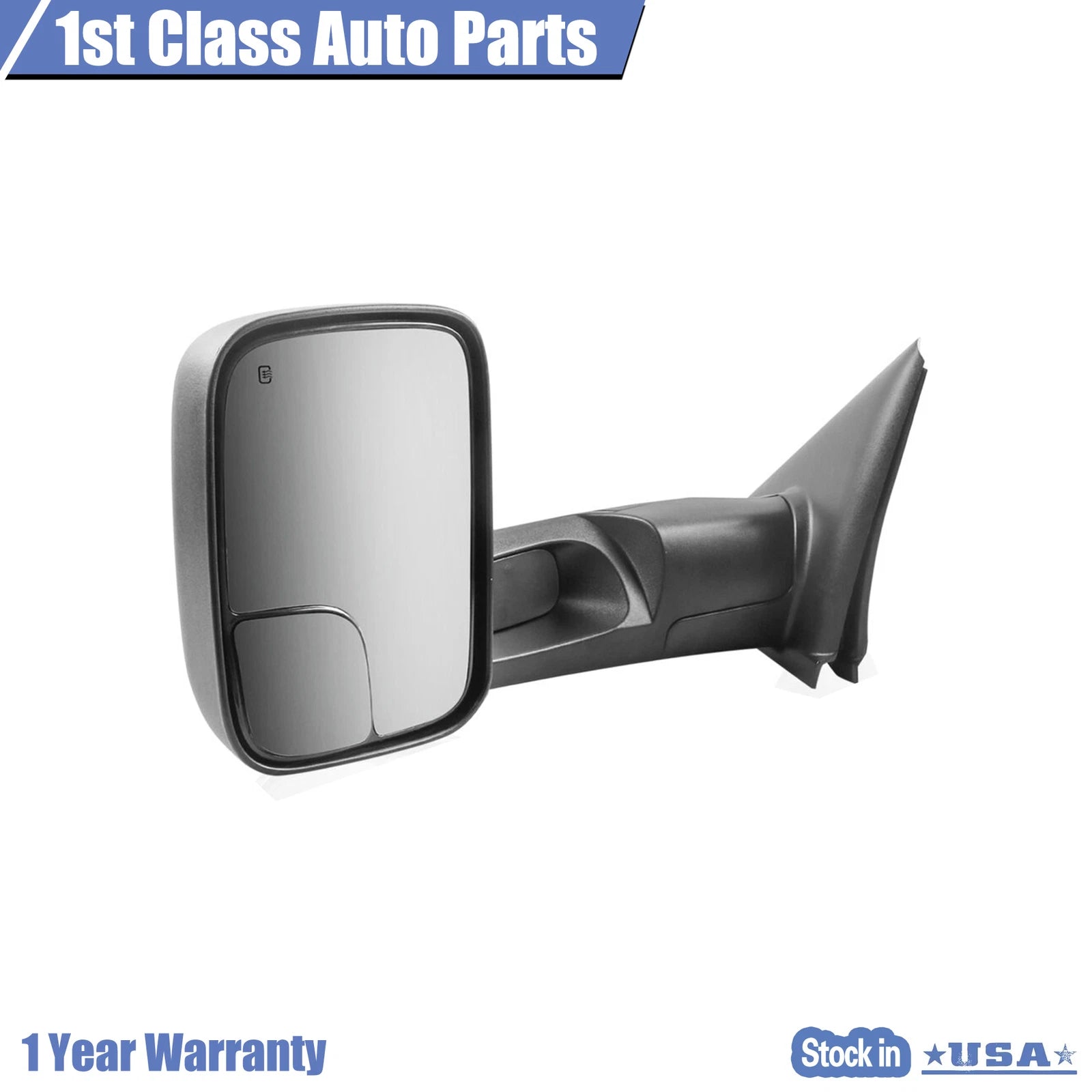 Pair Heated Flip Up Towing Mirrors for Dodge Ram (2002-2009)