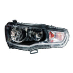 Replacement Passenger Side Halogen Head Light Assembly w/Chrome High Beam Bezel