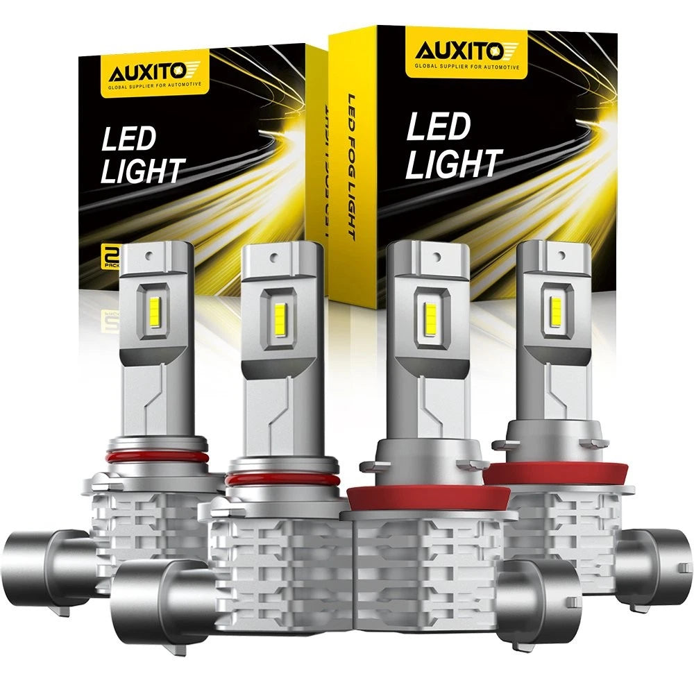 Set of 4 AUXITO 9005 H8 LED Headlight Bulbs for
