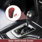 1 Pc Gear Shift Knob Cover for Nissan Rogue Sport (2017–2022) Red Black