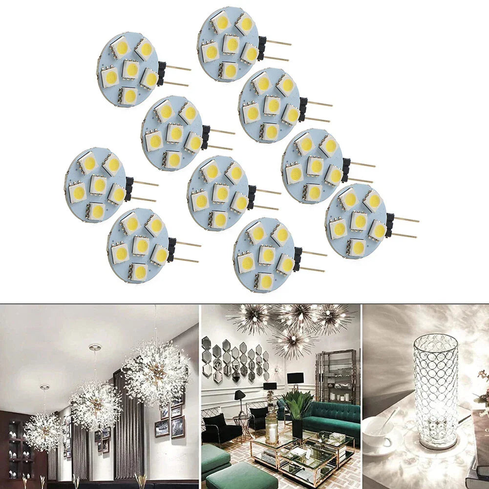 10 x DC12V G4 5050 SMD 6 LED Bulb Lamp for Car