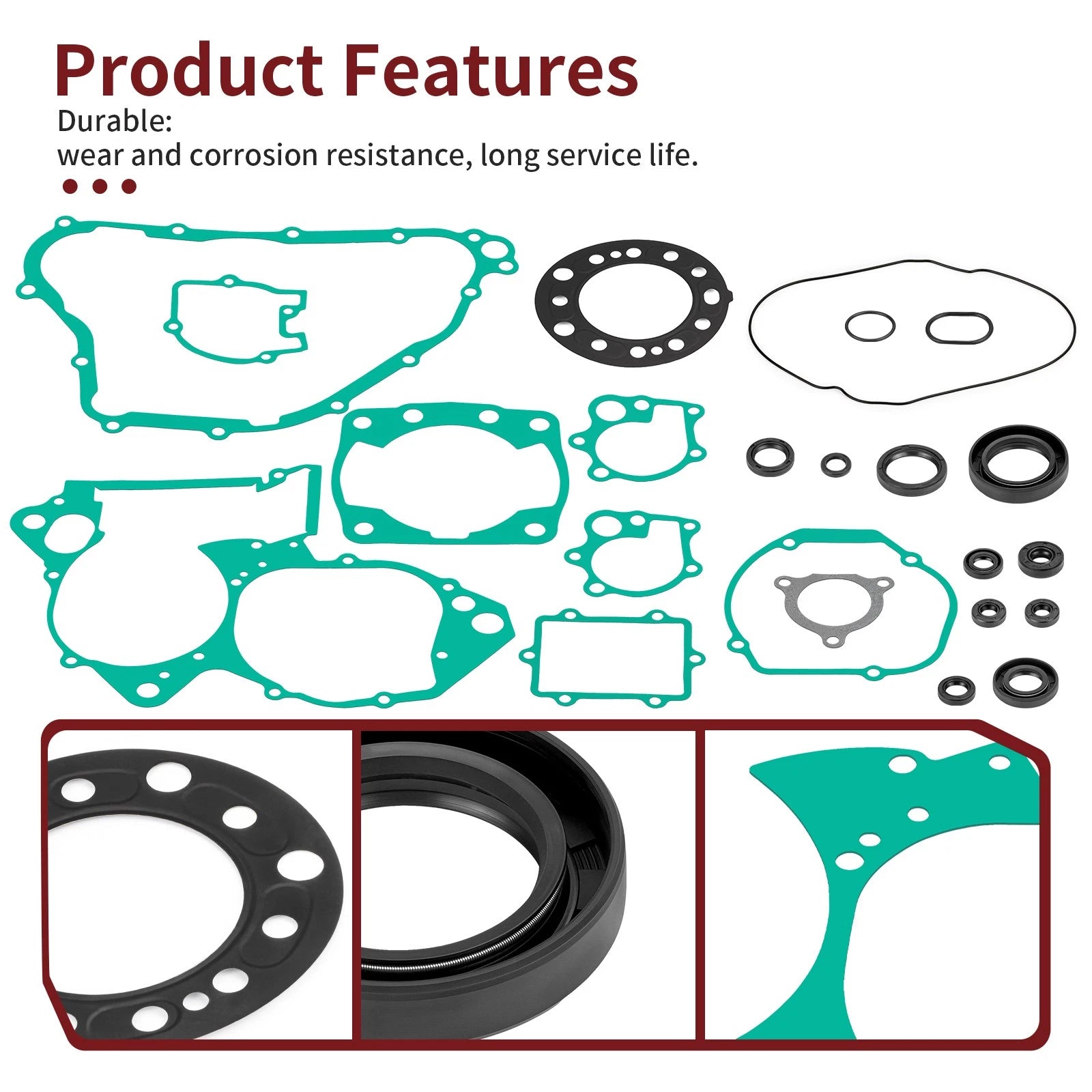 Engine Complete Gasket Kit w/Oil Seal for Honda CR250R (2002–2004)
