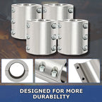 Set of 4 Weldable Steel Tube Clamps for Roll Cage 1.75" (Universal)