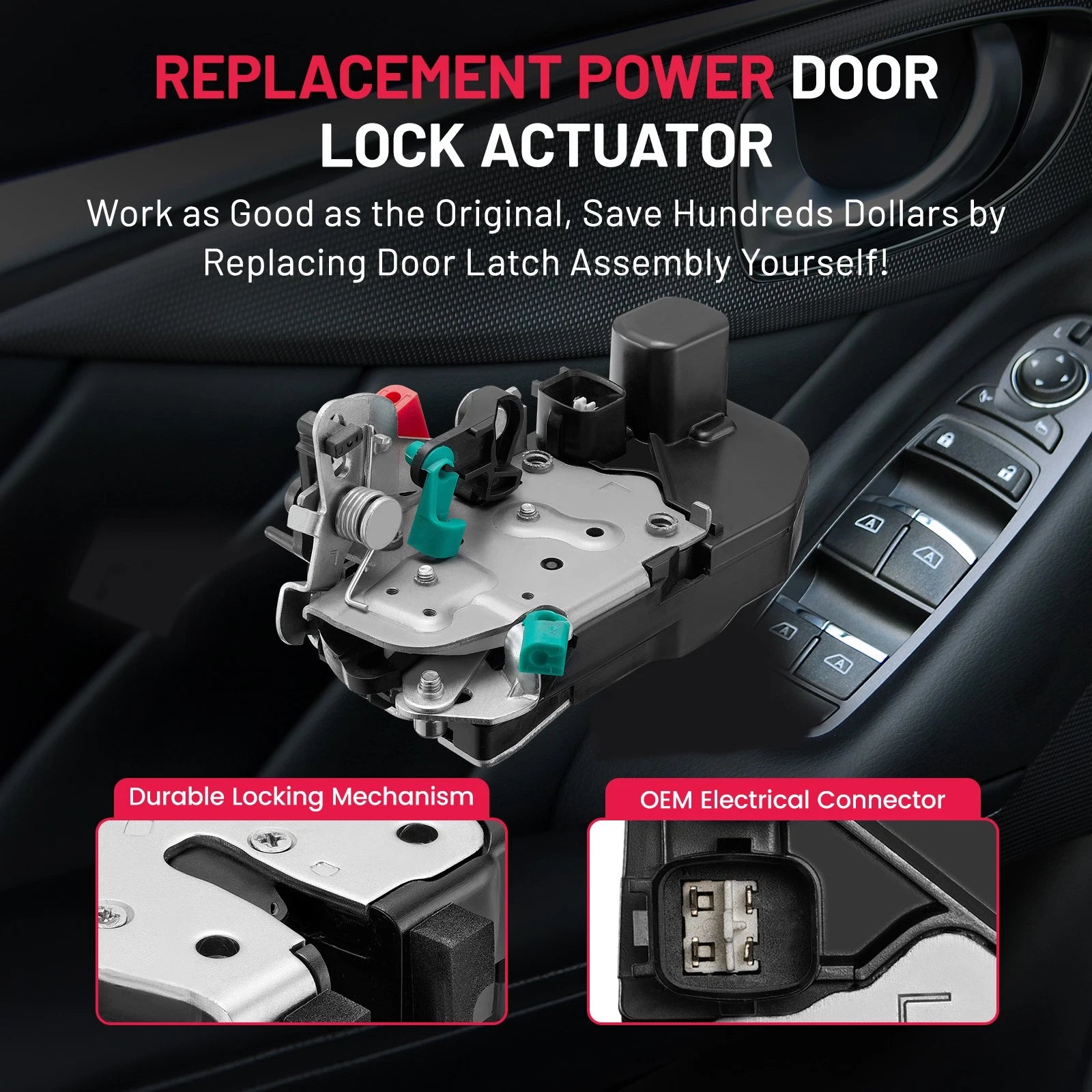 Rear Left Door Latch Lock Actuator for Dodge (2000–2004) 55256715
