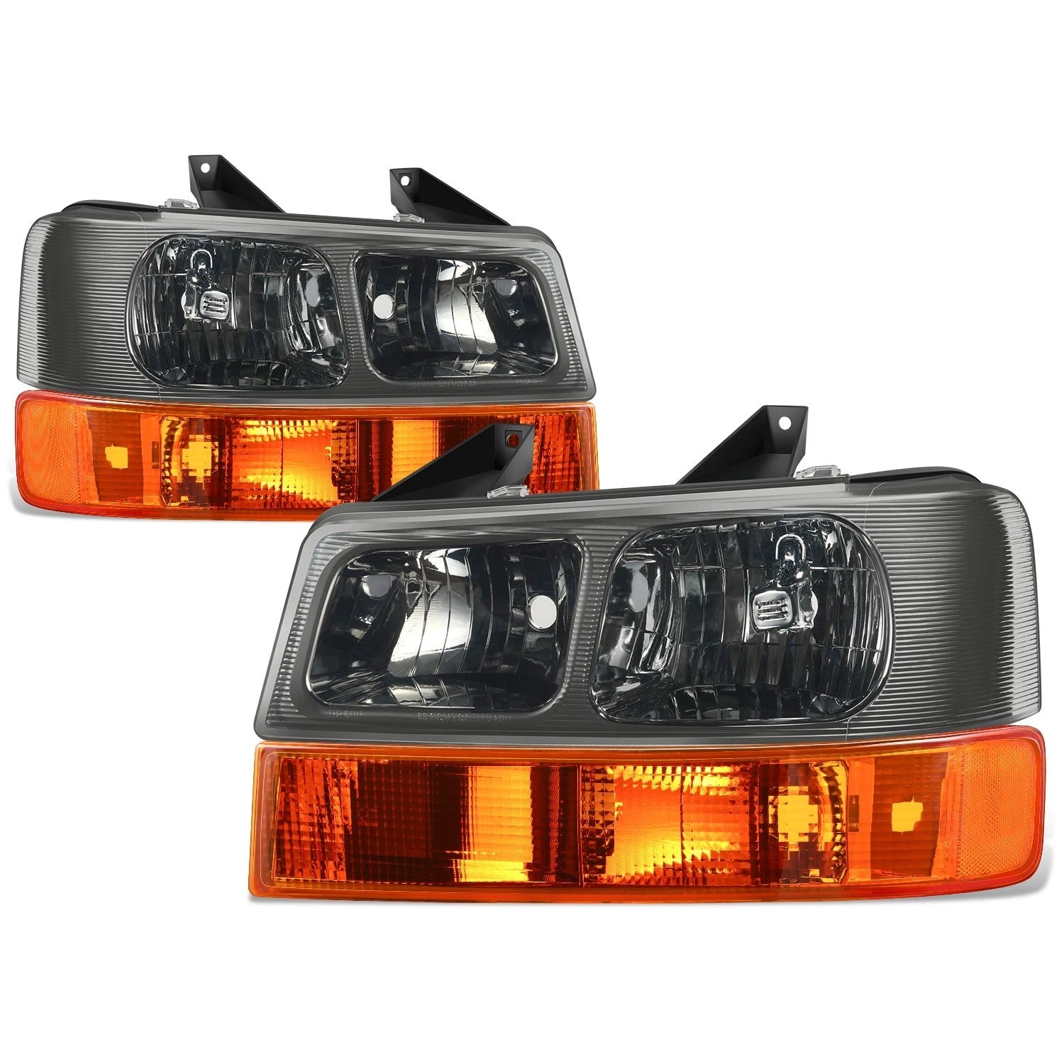 Headlights Chrome with Signal Bumper Lamps for Express Savana 1500 2500 3500 (2003–2022)