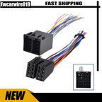 Set of 2 16 Pin Radio ISO Wire Harness Adapters for Peterbilt Freightliner