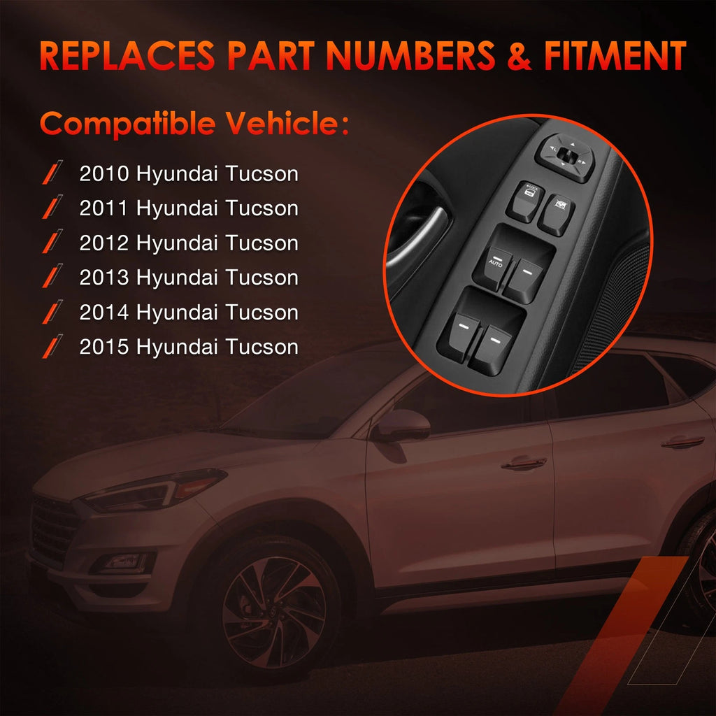 Master Power Window Control Switch Kit 93571-2S000 for Hyundai Tucson (2010–2015)
