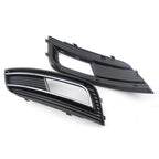 2Pcs Front Bumper Fog Light Grille Bezel Cover for Audi A4 B8 (2012–2015)