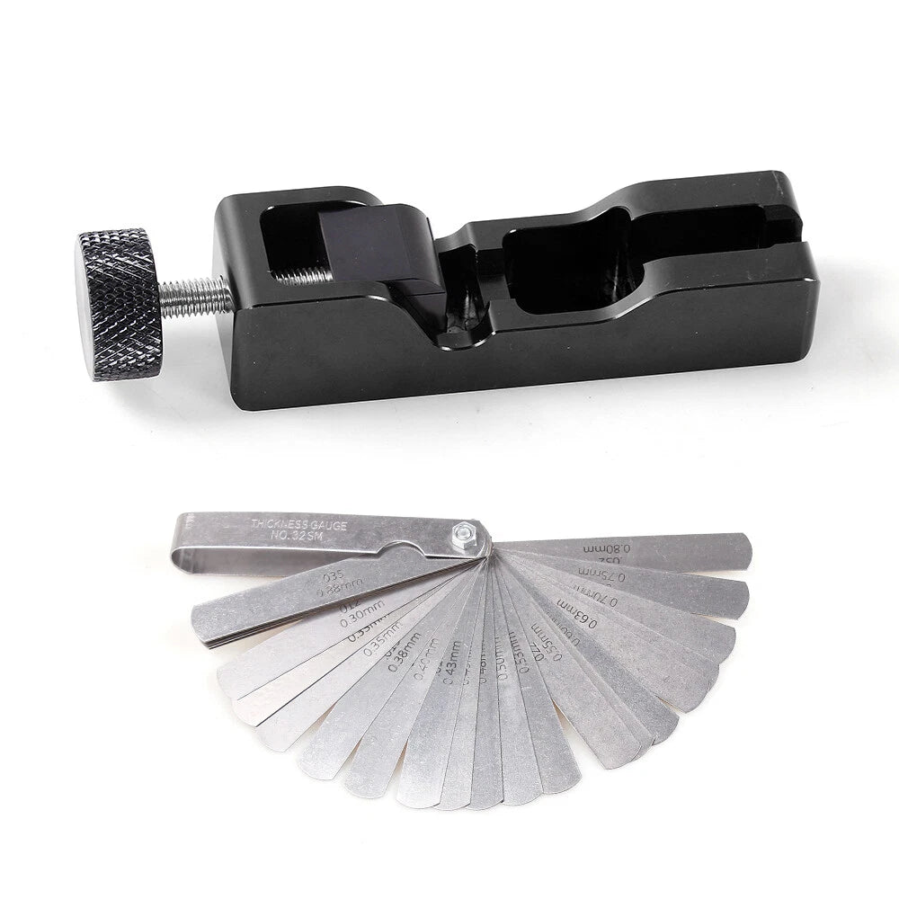 32 Blades Feeler Gauge & Spark Plug Gap Tool for Metric Vehicles