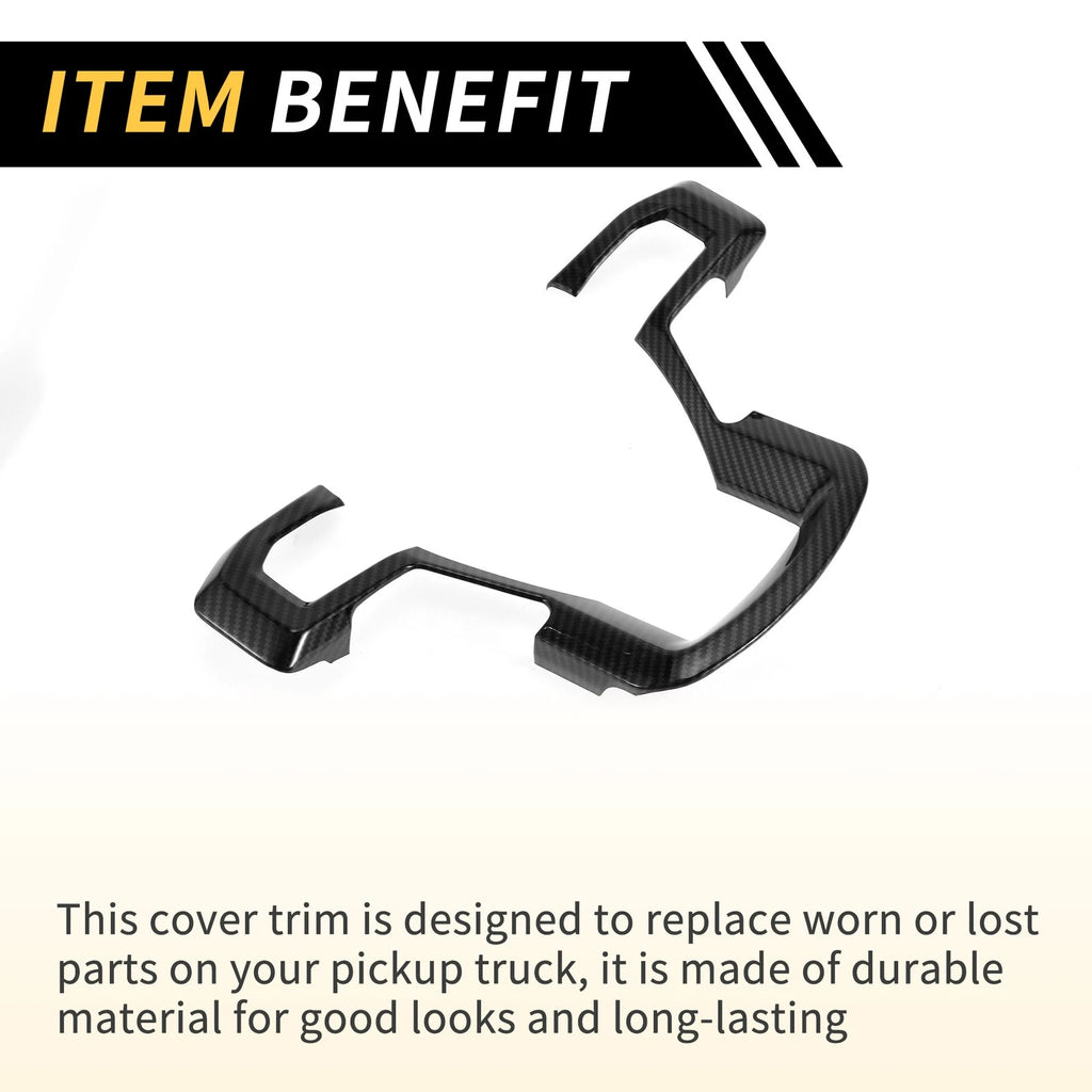 1 Pcs Carbon Fiber Steering Wheel Cover Trim for Ford F-150 (2015–2020)
