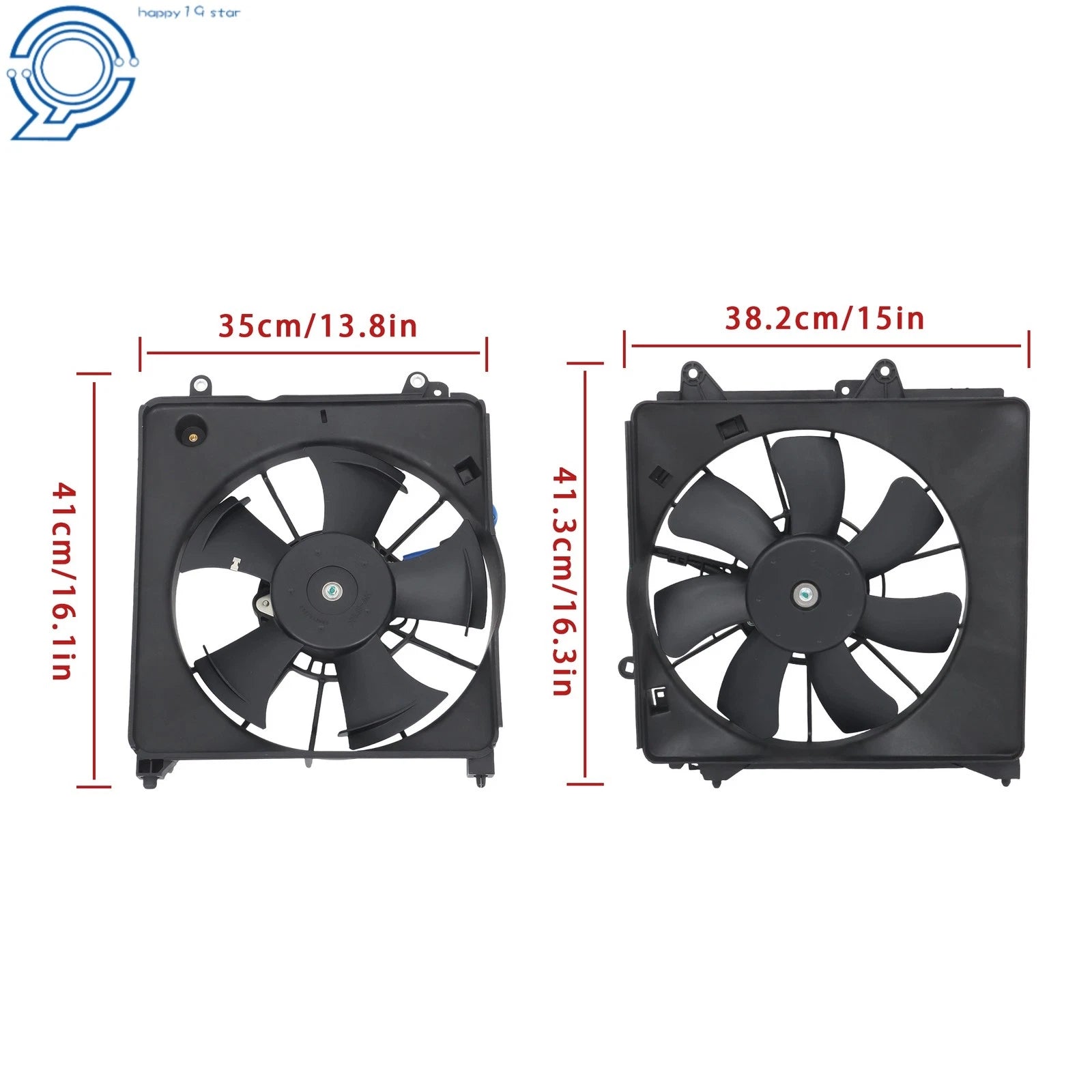 Set of 2 Radiator Cooling Fans for Honda Insight (2010–2014)
