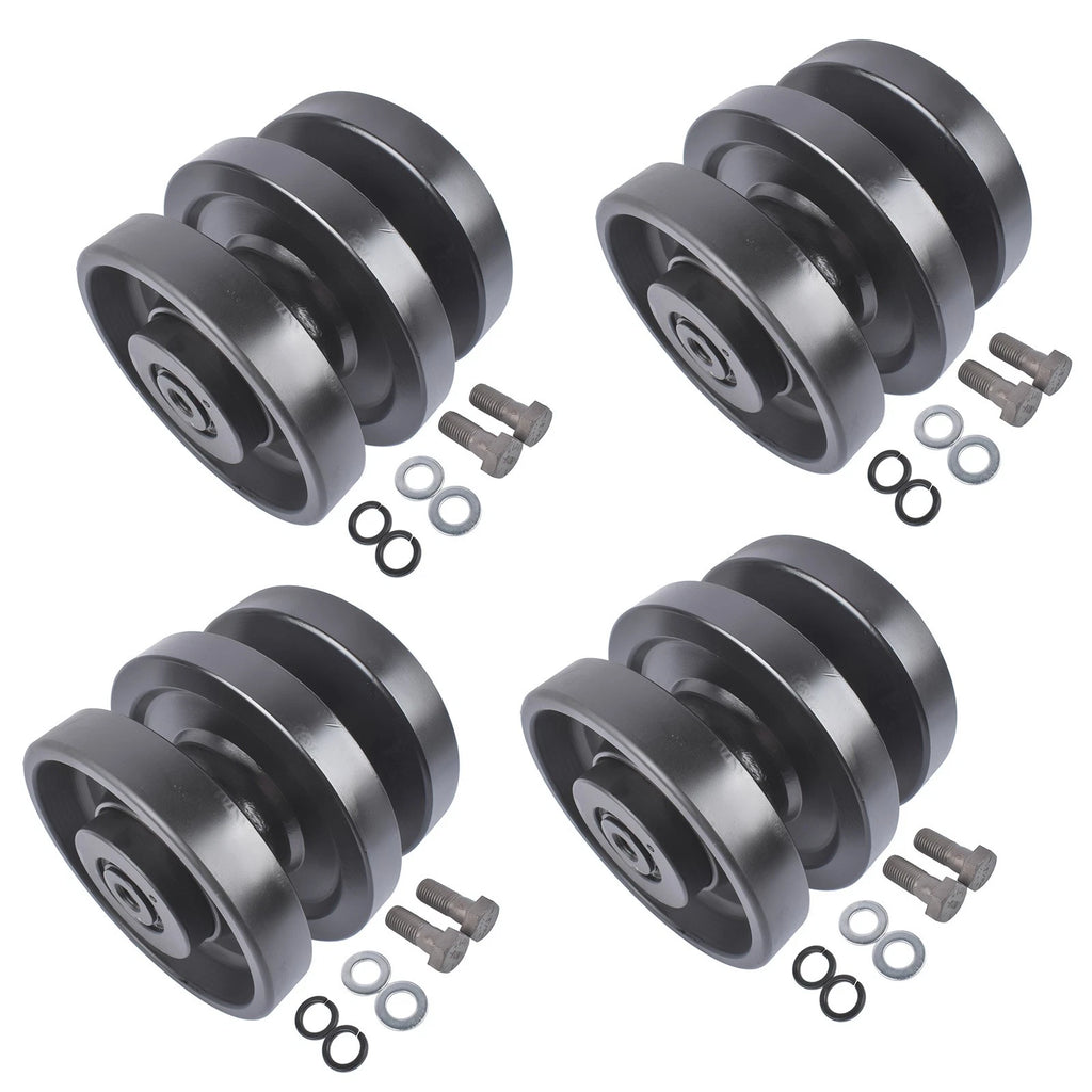 Set of 4 Bottom Rollers for Bobcat Skid Steer Loader (T140–T550)