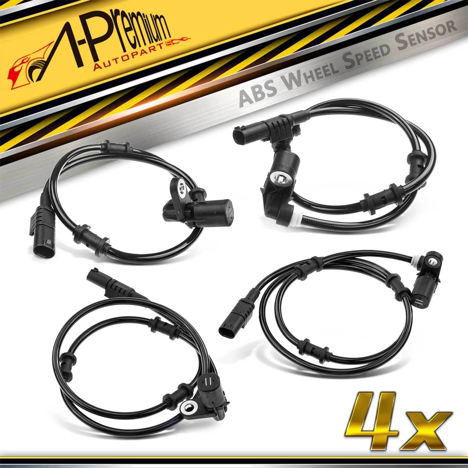 Set of 4 ABS Wheel Speed Sensors for Mercedes-Benz ML430 ML500 (1998–2005)