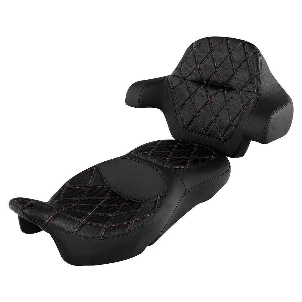 Seat Backrest Pad for Harley Touring Road Glide (2014–2023) Black