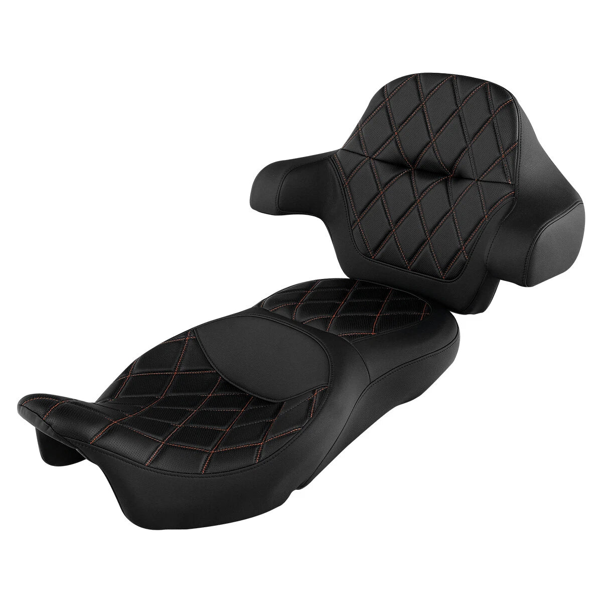 Seat Backrest Pad for Harley Touring Road Glide (2014–2023) Black